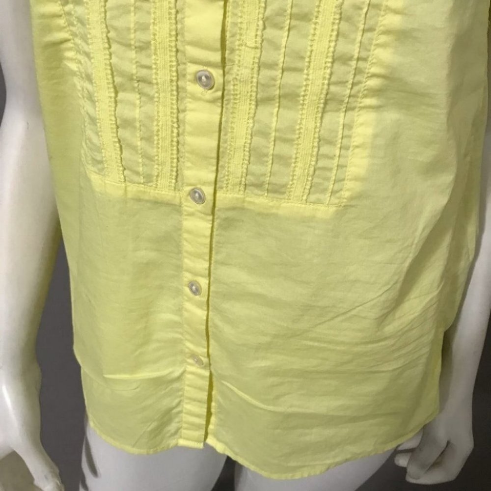 SOLDāāāGap Yellow Sleeveless Cotton Top Sz-XS - Picture 4 of 11